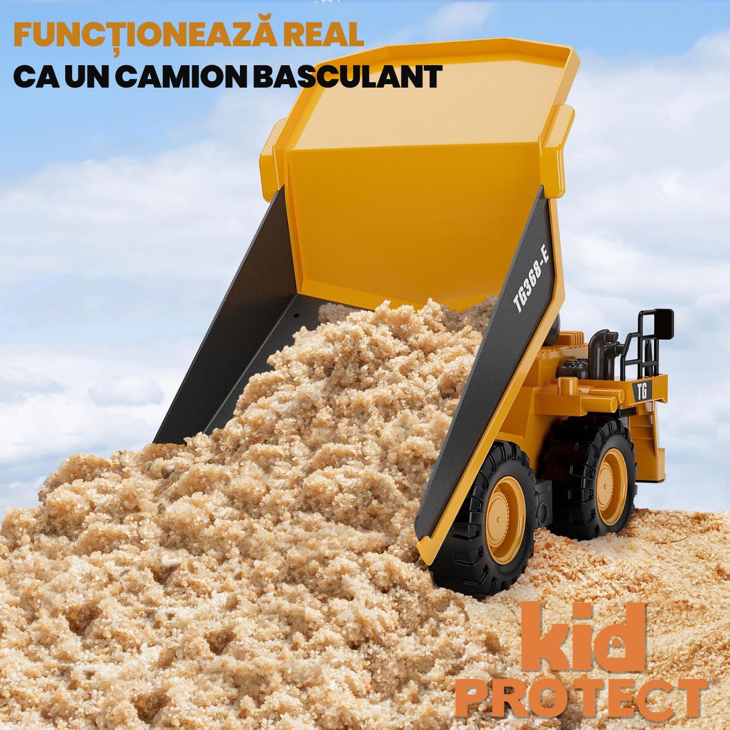 Basculanta Cu Telecomanda Pentru Copii KidProtect TitanDump RC Basculanta Cu Telecomanda Pentru Copii KidProtect TitanDump RC